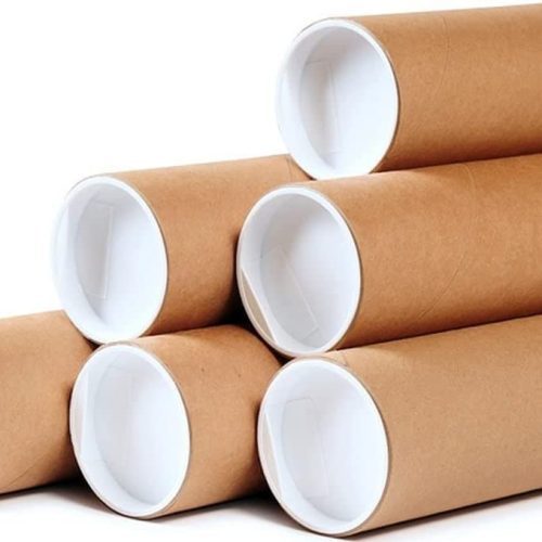 50 - 2" x 48" Round Cardboard Shipping Mailing Tubes With End Caps